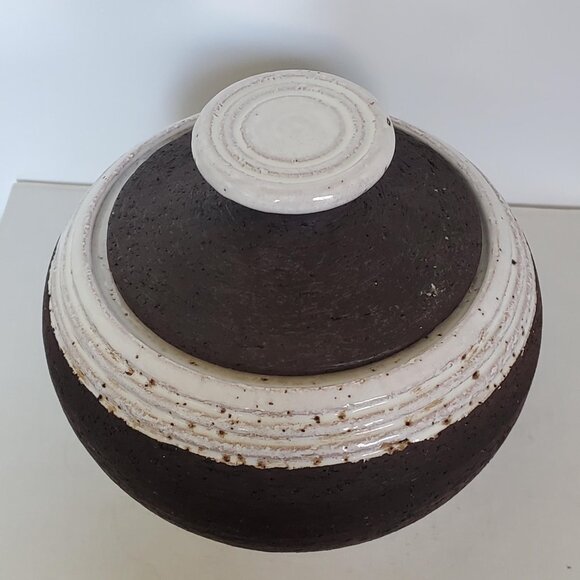 Black And White Bitossi Aldo Londi For Rosenthal Netter Jar With Lid - Picture 2 of 8